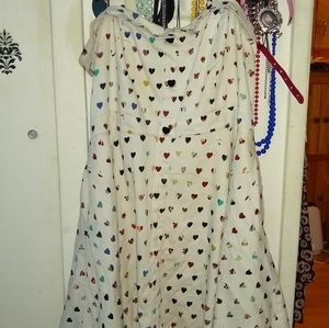 City chic heart print "polka dot" dress